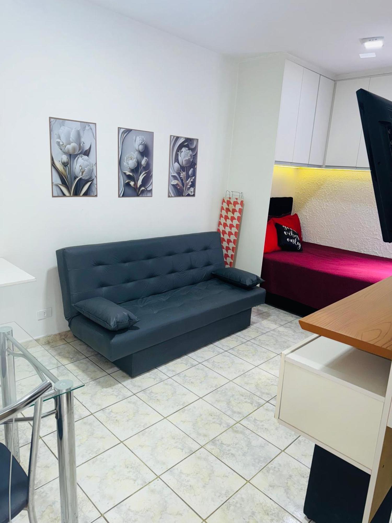 Sala living em prédio Familiar na Av da Praia Santos (Sao Paulo) Exterior foto